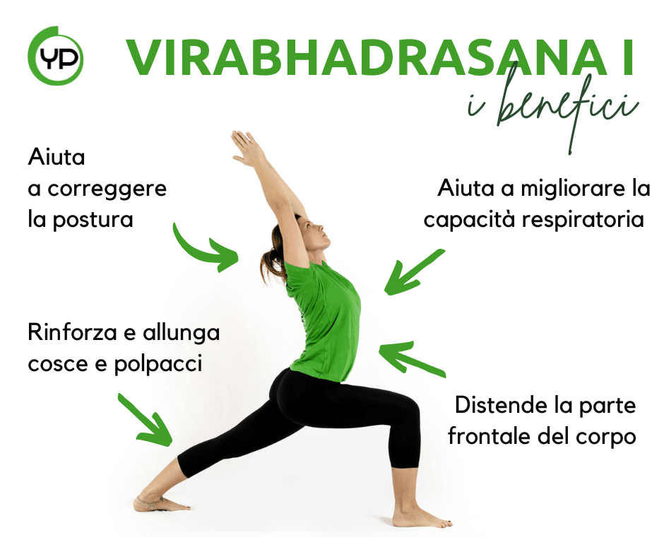 Virabhadrasana 1: benefici della posizione del Guerriero 1