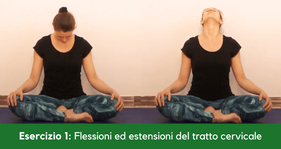 Esercizio Yoga per la cervicale: flessioni ed estensioni del tratto cervicale