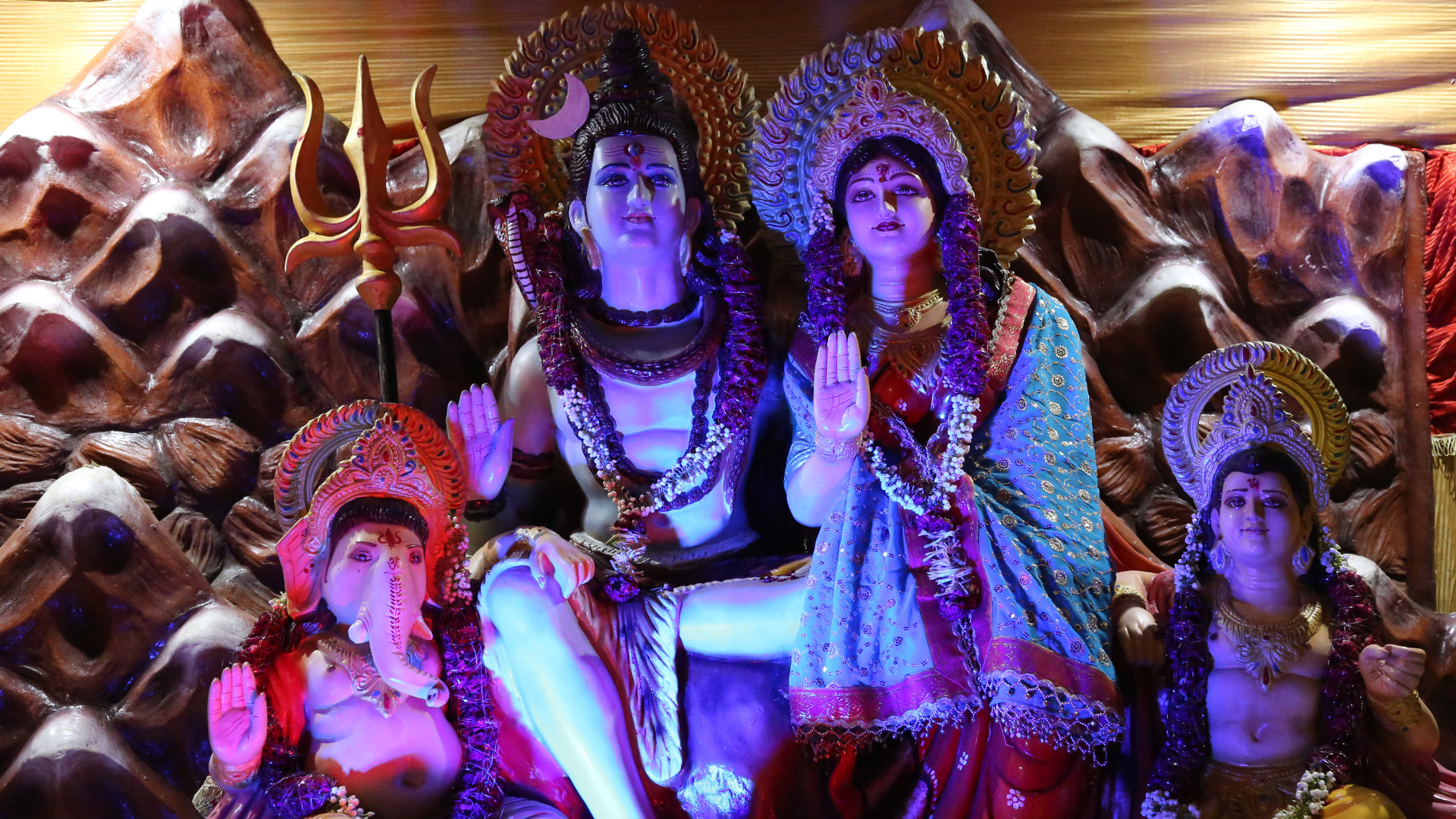 La Dea Parvati insieme a Shiva