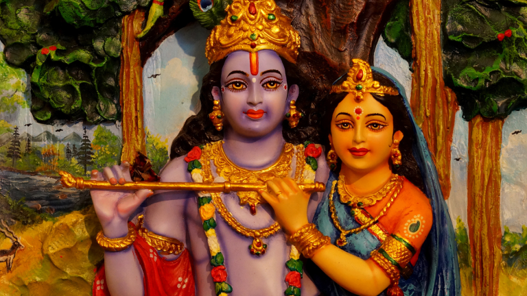 Radha Dea degli amanti insieme a Krishna