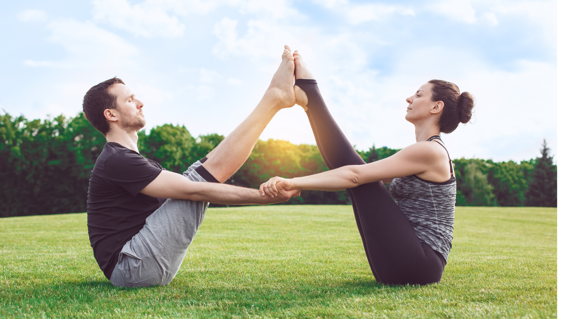 Yoga in coppia Giuda alle posizioni in due